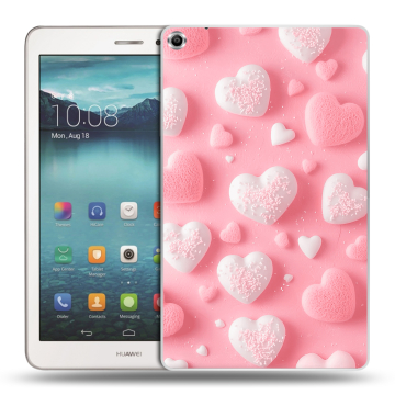 Силиконовый чехол на Huawei MediaPad T1 8.0 с принтом Сердечки Силиконовый чехол на Huawei MediaPad T1 8.0 с принтом Сердечки