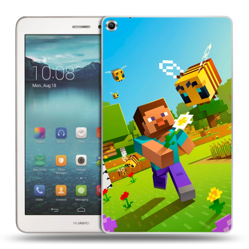 Силиконовый чехол на Huawei MediaPad T1 8.0 с принтом Майнкрафт Minecraft