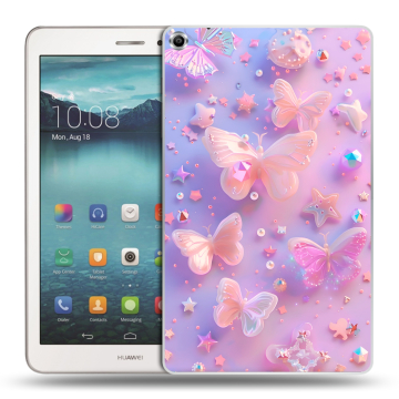 Силиконовый чехол на Huawei MediaPad T1 8.0 с принтом Бабочки