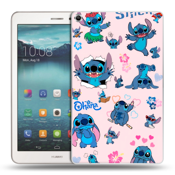 Силиконовый чехол на Huawei MediaPad T1 8.0 с принтом Лило и Стич Силиконовый чехол на Huawei MediaPad T1 8.0 с принтом Лило и Стич