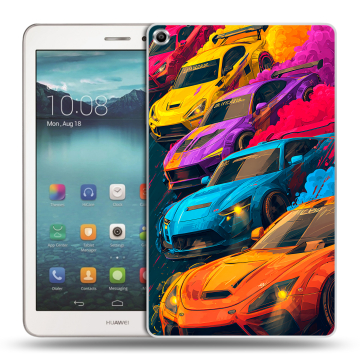 Силиконовый чехол на Huawei MediaPad T1 8.0 с принтом Тачки Силиконовый чехол на Huawei MediaPad T1 8.0 с принтом Тачки