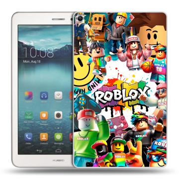 Силиконовый чехол на Huawei MediaPad T1 8.0 с принтом Roblox Роблокс