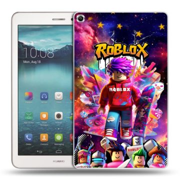 Силиконовый чехол на Huawei MediaPad T1 8.0 с принтом Roblox Роблокс