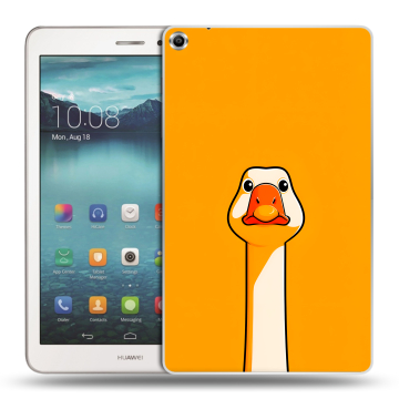 Силиконовый чехол на Huawei MediaPad T1 8.0 с принтом Смешная утка