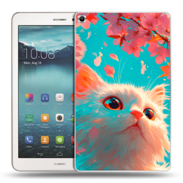 Силиконовый чехол на Huawei MediaPad T1 8.0 с принтом Красивый кот