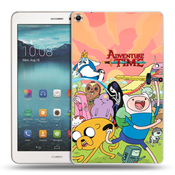 Силиконовый чехол на Huawei MediaPad T1 8.0 с принтом Adventure time Время приключений