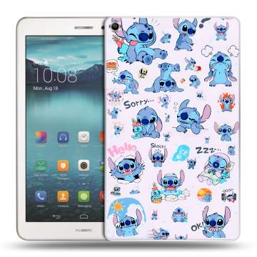 Силиконовый чехол на Huawei MediaPad T1 8.0 с принтом Лило и Стич