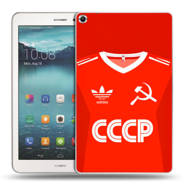 Силиконовый чехол на Huawei MediaPad T1 8.0 с принтом Флаг Герб СССР