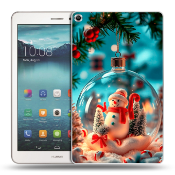 Силиконовый чехол на Huawei MediaPad T1 8.0 с принтом Новый год