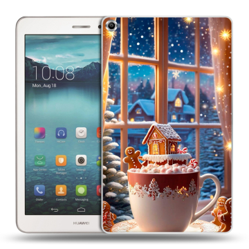 Силиконовый чехол на Huawei MediaPad T1 8.0 с принтом Новый год