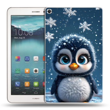 Силиконовый чехол на Huawei MediaPad T1 8.0 с принтом Новый год
