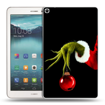 Силиконовый чехол на Huawei MediaPad T1 8.0 с принтом Новый год Гринч