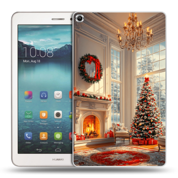 Силиконовый чехол на Huawei MediaPad T1 8.0 с принтом Новый год