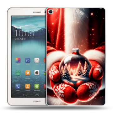 Силиконовый чехол на Huawei MediaPad T1 8.0 с принтом Новый год