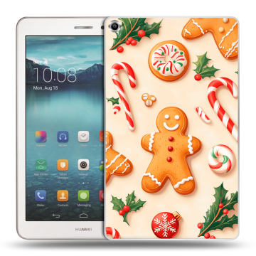 Силиконовый чехол на Huawei MediaPad T1 8.0 с принтом Новый год