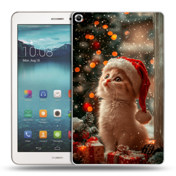 Силиконовый чехол на Huawei MediaPad T1 8.0 с принтом Новый год