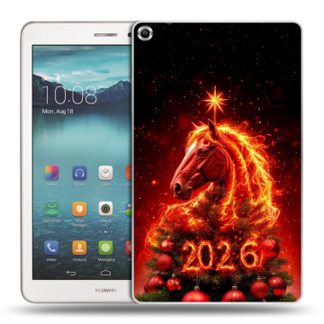 Силиконовый чехол на Huawei MediaPad T1 8.0 с принтом Новый год