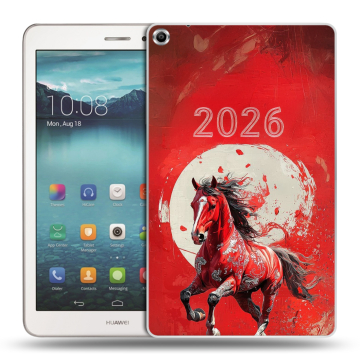 Силиконовый чехол на Huawei MediaPad T1 8.0 с принтом Новый год