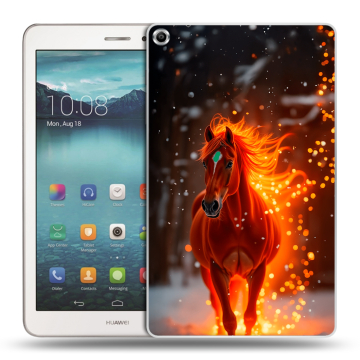 Силиконовый чехол на Huawei MediaPad T1 8.0 с принтом Новый год