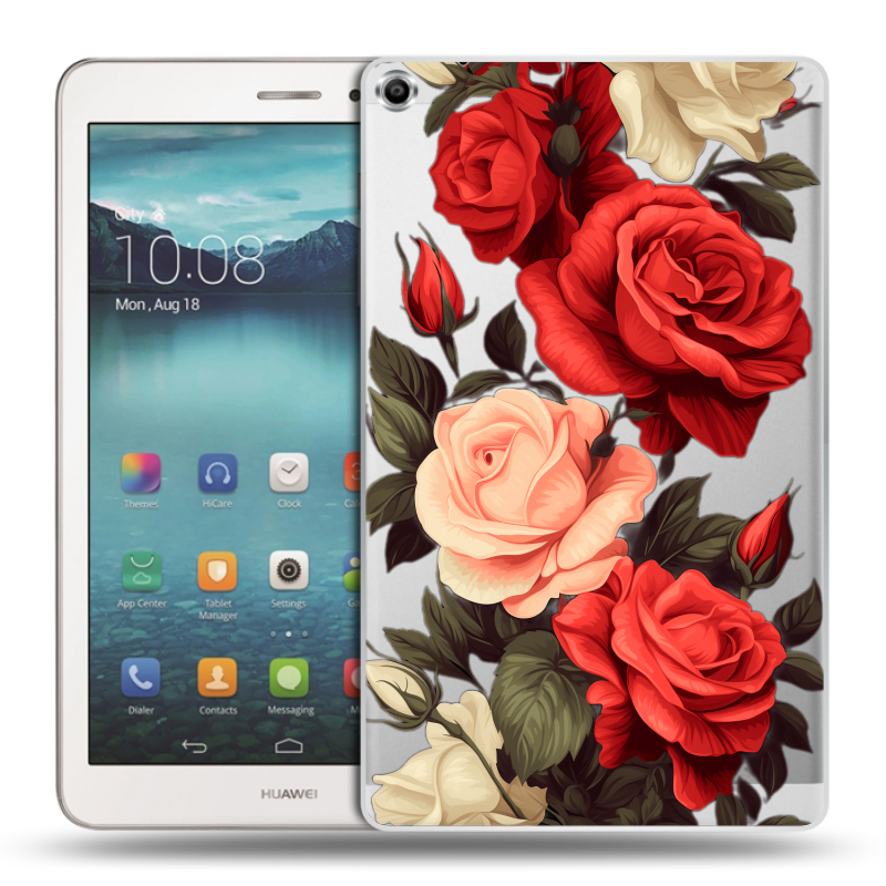 Силиконовый чехол на Huawei MediaPad T1 8.0 с принтом Розы Силиконовый чехол на Huawei MediaPad T1 8.0 с принтом Розы