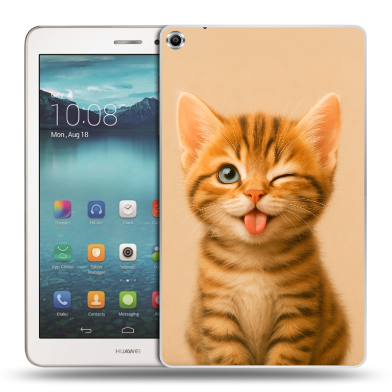 Силиконовый чехол на Huawei MediaPad T1 8.0 с принтом котенок Силиконовый чехол на Huawei MediaPad T1 8.0 с принтом котенок