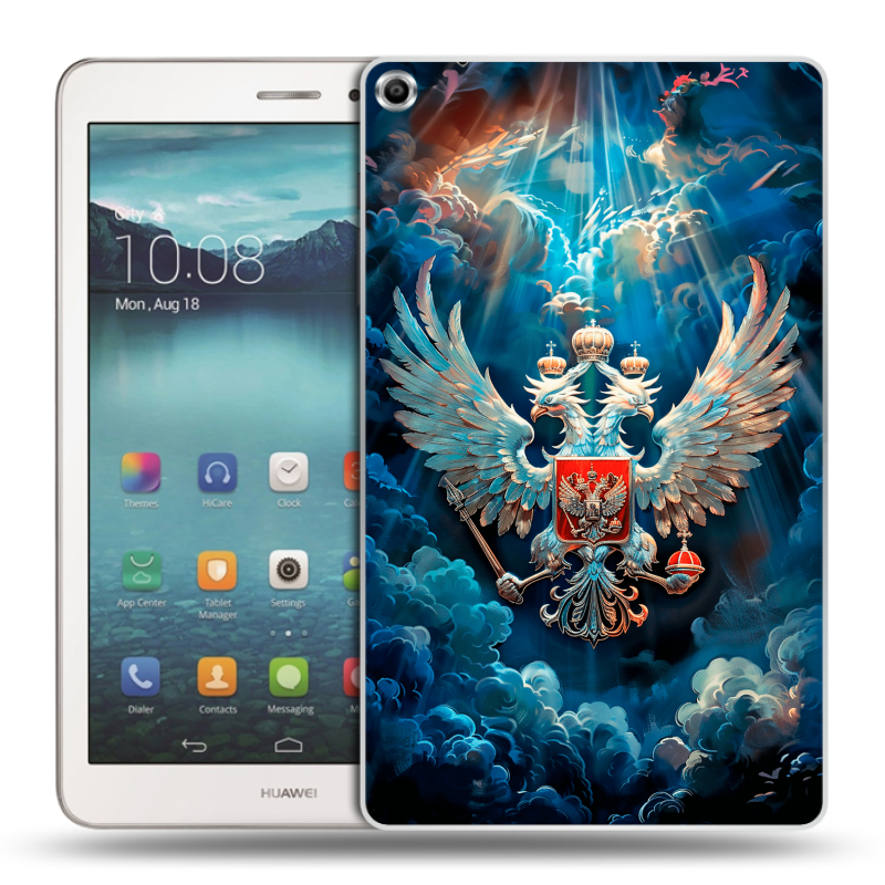 Силиконовый чехол на Huawei MediaPad T1 8.0 с принтом Герб флаг России Силиконовый чехол на Huawei MediaPad T1 8.0 с принтом Герб флаг России