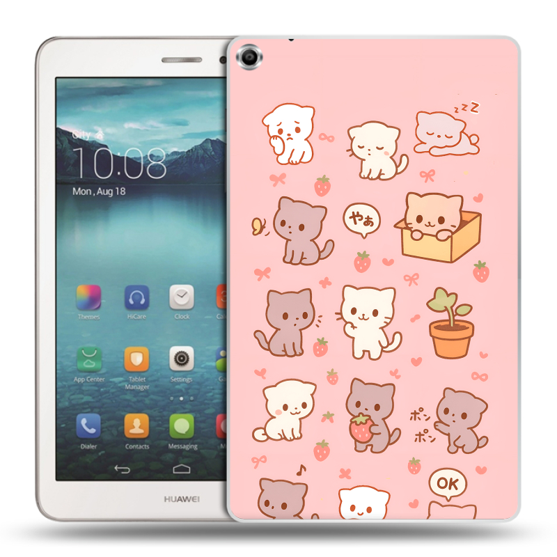 Силиконовый чехол на Huawei MediaPad T1 8.0 с принтом Hello Kitty Хелоу Кити Силиконовый чехол на Huawei MediaPad T1 8.0 с принтом Hello Kitty Хелоу Кити