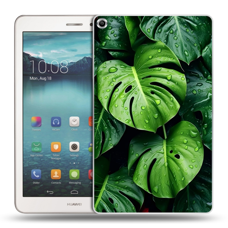 Силиконовый чехол на Huawei MediaPad T1 8.0 с принтом Листья Силиконовый чехол на Huawei MediaPad T1 8.0 с принтом Листья