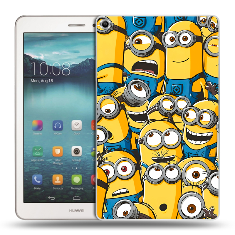 Силиконовый чехол на Huawei MediaPad T1 8.0 с принтом Миньоны Силиконовый чехол на Huawei MediaPad T1 8.0 с принтом Миньоны