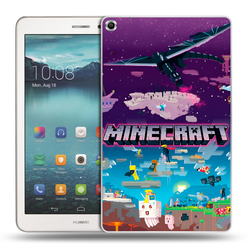 Силиконовый чехол на Huawei MediaPad T1 8.0 с принтом Майнкрафт Minecraft Силиконовый чехол на Huawei MediaPad T1 8.0 с принтом Майнкрафт Minecraft