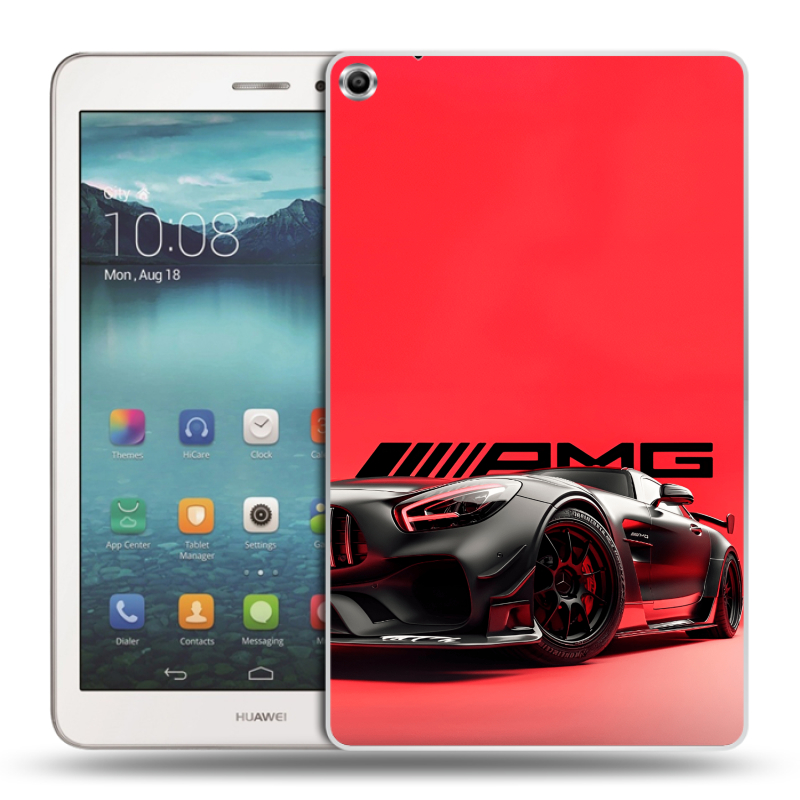 Силиконовый чехол на Huawei MediaPad T1 8.0 с принтом Мерседес Mercedes AMG Силиконовый чехол на Huawei MediaPad T1 8.0 с принтом Мерседес Mercedes AMG