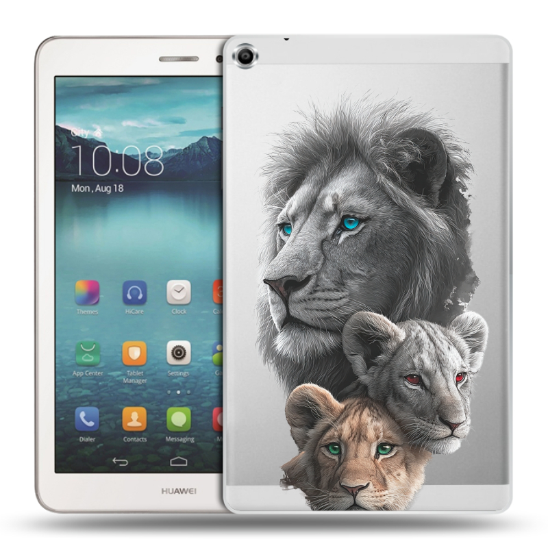 Силиконовый чехол на Huawei MediaPad T1 8.0 с принтом Львы Силиконовый чехол на Huawei MediaPad T1 8.0 с принтом Львы