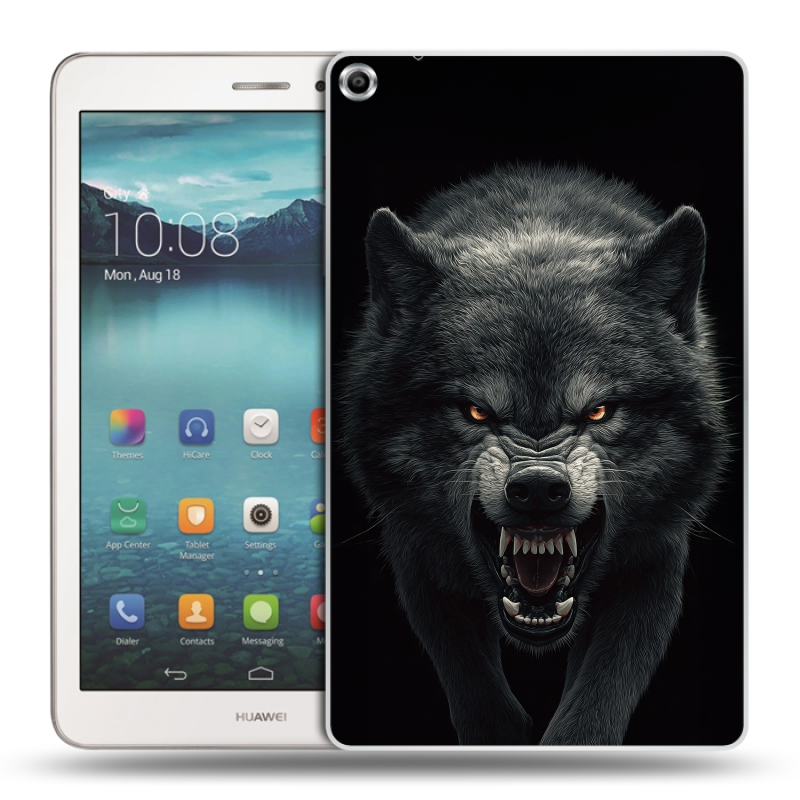 Силиконовый чехол на Huawei MediaPad T1 8.0 с принтом Волк Силиконовый чехол на Huawei MediaPad T1 8.0 с принтом Волк
