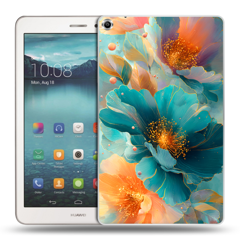 Силиконовый чехол на Huawei MediaPad T1 8.0 с принтом Цветы Силиконовый чехол на Huawei MediaPad T1 8.0 с принтом Цветы