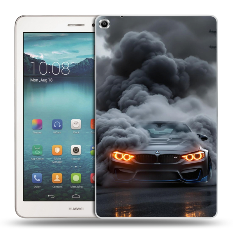 Силиконовый чехол на Huawei MediaPad T1 8.0 с принтом BMW БМВ Силиконовый чехол на Huawei MediaPad T1 8.0 с принтом BMW БМВ