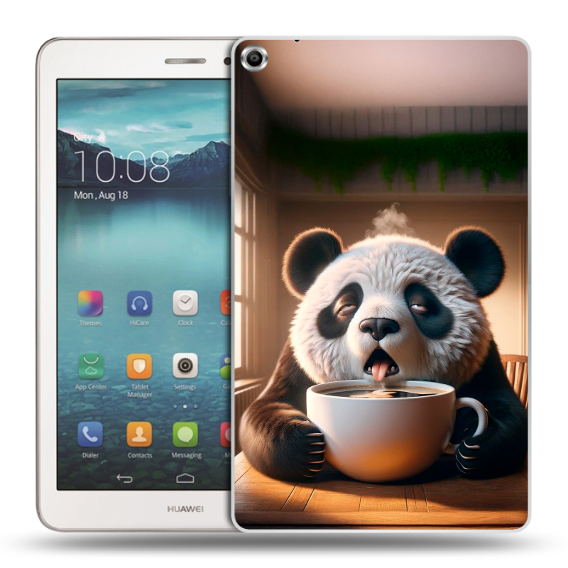 Силиконовый чехол на Huawei MediaPad T1 8.0 с принтом смешная панда Силиконовый чехол на Huawei MediaPad T1 8.0 с принтом смешная панда