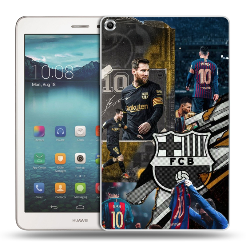 Силиконовый чехол на Huawei MediaPad T1 8.0 с принтом Messi Barcelona Силиконовый чехол на Huawei MediaPad T1 8.0 с принтом Messi Barcelona