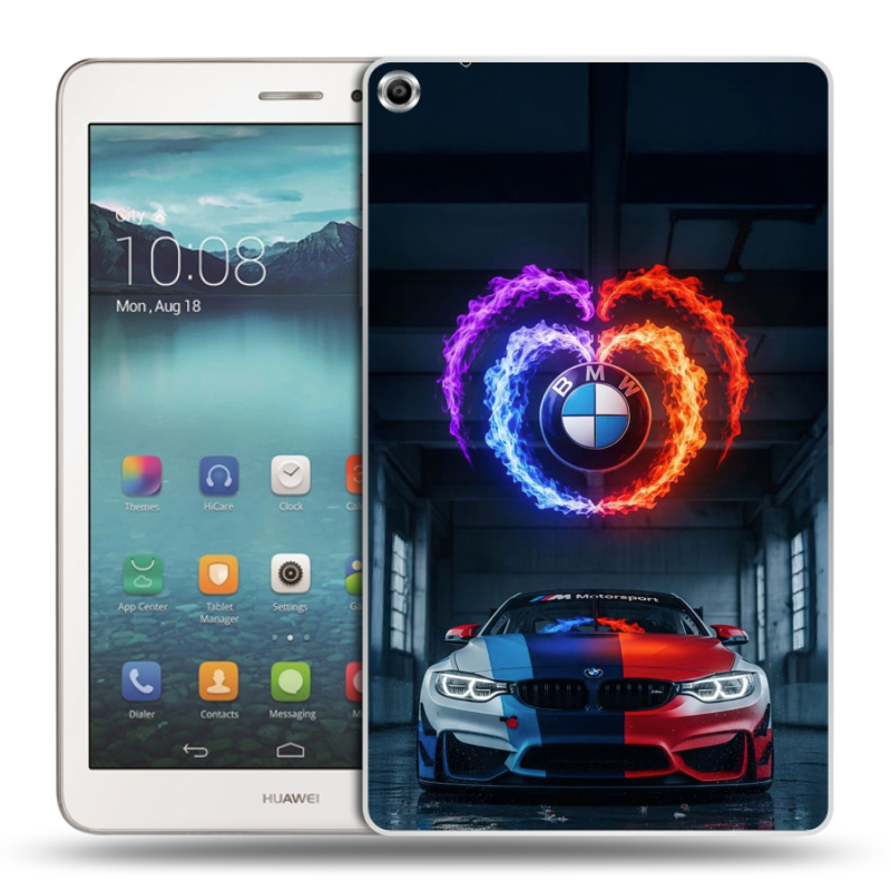 Силиконовый чехол на Huawei MediaPad T1 8.0 с принтом BMW БМВ Силиконовый чехол на Huawei MediaPad T1 8.0 с принтом BMW БМВ
