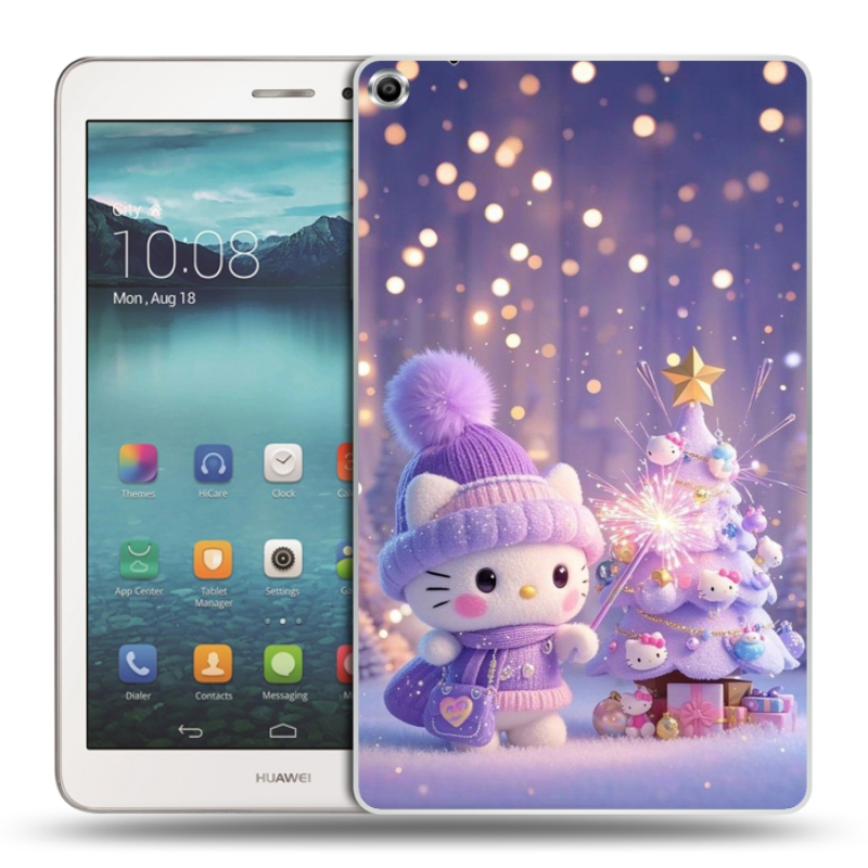 Силиконовый чехол на Huawei MediaPad T1 8.0 с принтом Новый год Силиконовый чехол на Huawei MediaPad T1 8.0 с принтом Новый год