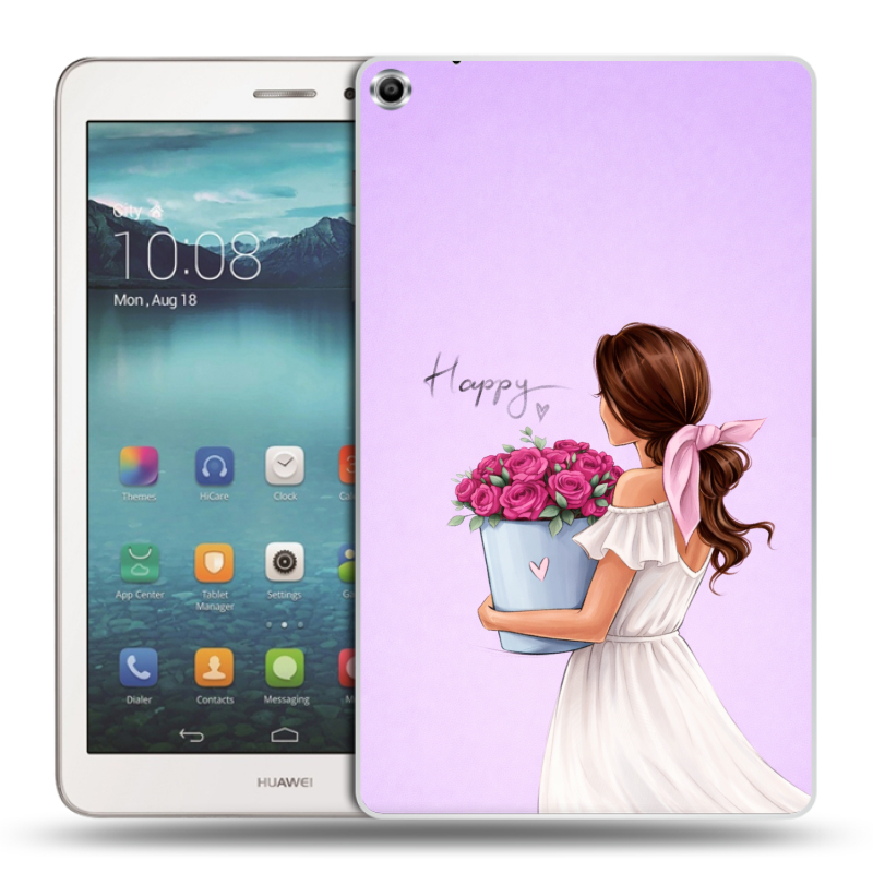 Силиконовый чехол на Huawei MediaPad T1 8.0 с принтом женский Силиконовый чехол на Huawei MediaPad T1 8.0 с принтом женский