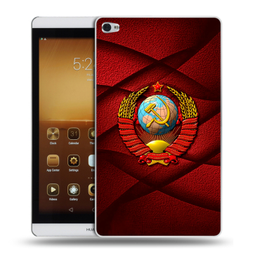Силиконовый чехол на Huawei MediaPad M2 с принтом Герб СССР