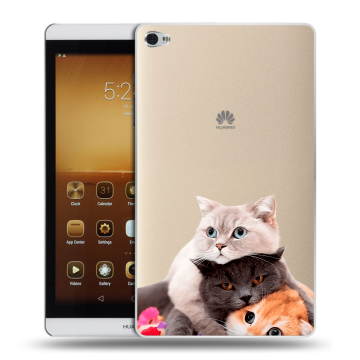 Силиконовый чехол на планшета Huawei MediaPad M2 8.0 с принтом Кошки Силиконовый чехол на планшета Huawei MediaPad M2 8.0 с принтом Кошки