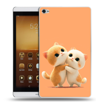 Силиконовый чехол на Huawei MediaPad M2 с принтом Милые котики Силиконовый чехол на Huawei MediaPad M2 с принтом Милые котики