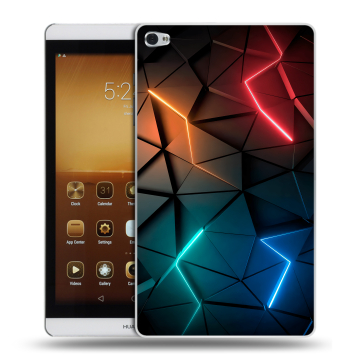 Силиконовый чехол на планшета Huawei MediaPad M2 8.0 с принтом Абстракция неон Силиконовый чехол на планшета Huawei MediaPad M2 8.0 с принтом Абстракция неон
