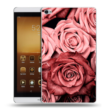 Силиконовый чехол на Huawei MediaPad M2 с принтом Цветы розы