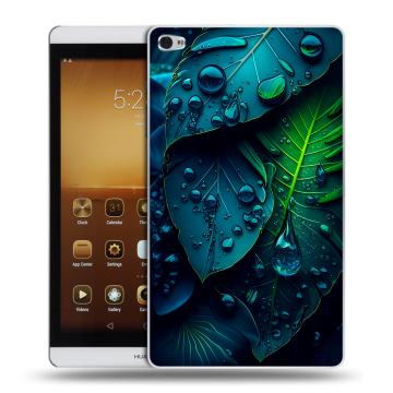 Силиконовый чехол на Huawei MediaPad M2 с принтом Листья