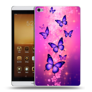 Силиконовый чехол на Huawei MediaPad M2 с принтом Бабочки