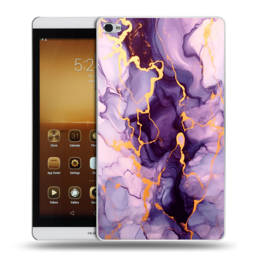 Силиконовый чехол на Huawei MediaPad M2 с принтом Мрамор