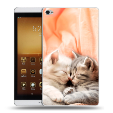 Силиконовый чехол на Huawei MediaPad M2 с принтом Котята