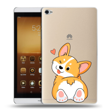 Силиконовый чехол на Huawei MediaPad M2 с принтом Корги Силиконовый чехол на Huawei MediaPad M2 с принтом Корги